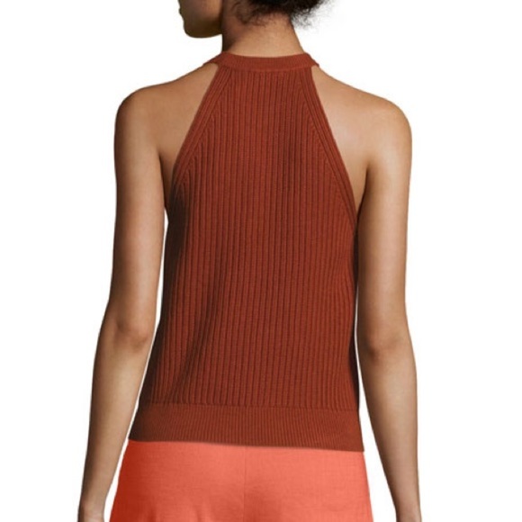 THEORY Waxson Rib Tank Sweater, Red - Picture 2 of 13